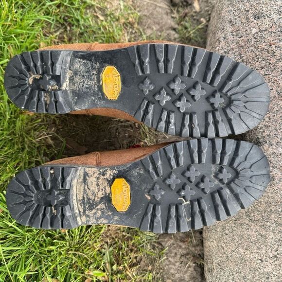 VTG Vasque Vibram Suede Old School Hiking Boots Men’s 8.5/Women’s 10 - Picture 8 of 14